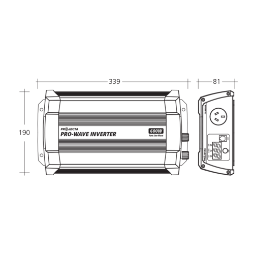 Projecta Pro-Wave 12V 600W Pure Sine Wave Inverter